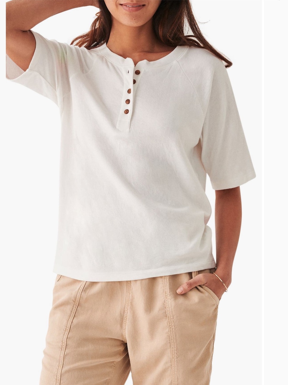 Faherty Cloud Short Sleeve Jersey Henley